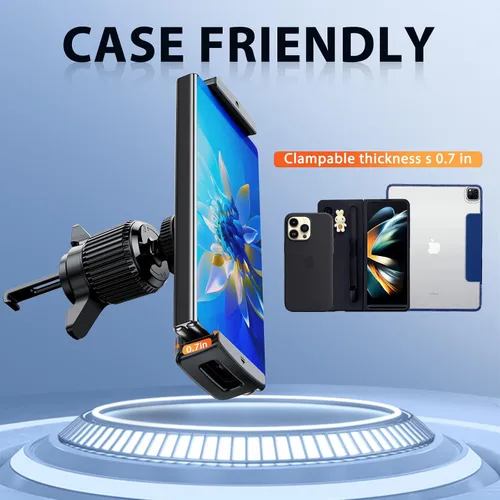 Miniatura 5 de Soporte de teléfono de coche para Samsung Galaxy Z Fold 7 6 5 4 3 accesorios – Soporte de tableta para ventilación de aire de coche manos libres