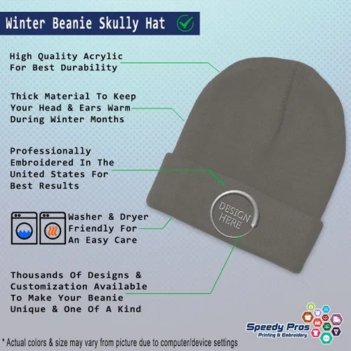 Miniatura 21 de Gorro de invierno para hombres y mujeres, gorro de acrílico con texto personalizado personalizado