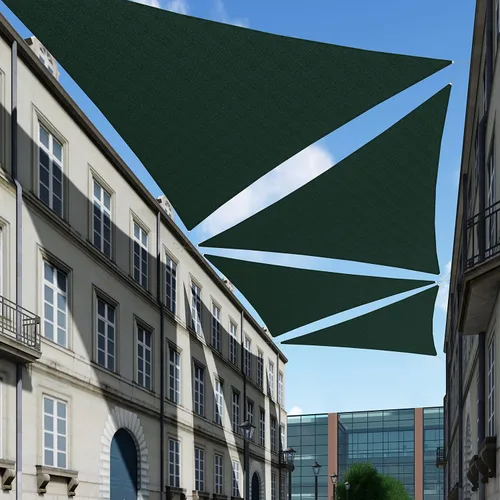Miniatura 14 de TANG Toldo parasol triangular derecho de 8 x 8 x 11 pies, para patio, con bloqueo UV, tela permeable para pérgola, patio trasero, porche, terraza