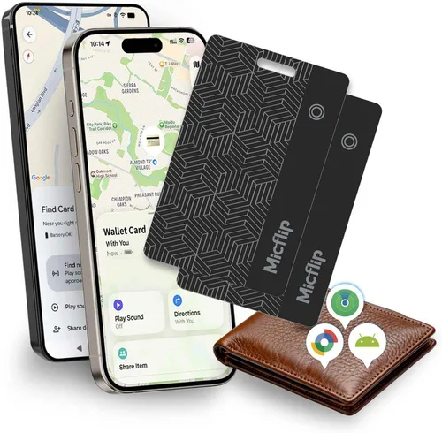 Miniatura 10 de Tarjeta de seguimiento de cartera [certificado Apple MFi] (iOS y Android), tarjeta de seguimiento Bluetooth, tarjeta de seguimiento inteligente