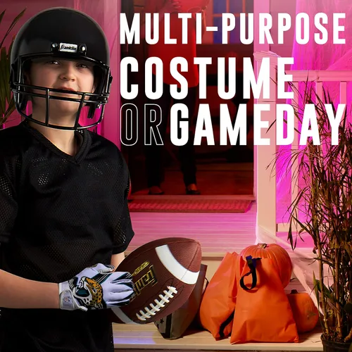 Miniatura 5 de Franklin Sports - Guantes de receptor de fútbol americano juvenil de la NFL, par de guantes de fútbol para niños con logotipos de equipos de la NFL
