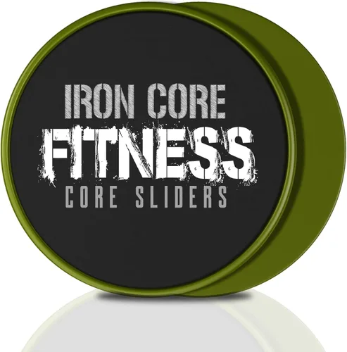 Miniatura 8 de Iron Core Fitness 2 discos deslizantes de doble cara, deslizadores de núcleo Ultimate Core Ab Fitness Trainer. Equipo de entrenamiento abdominal