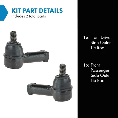Miniatura 3 de TRQ Juego de barras de tirantes frontales exteriores 2 piezas Compatible con 1982-2003 Jaguar Vanden Plas 82-97 XJ6 94-96 XJ12 95-03 XJR 82-96 XJS