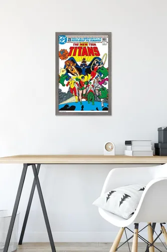 Miniatura 6 de Trends International DC Comics - Póster de pared #1 de Teen Titans - The New Teen Titans, 14.725 x 22.375 pulgadas, versión enmarcada de madera