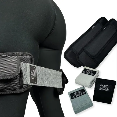 Fundas Protectoras BADONKA para Bandas de Glúteos - Incluye 3 Bucles de Resistencia Opcionales de Tela o Látex - 3 Niveles de Resistencia - Bandas
