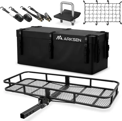 Miniatura 14 de Canasta de carga plegable de ARKSEN, receptor de enganche de 2", 60" de ancho