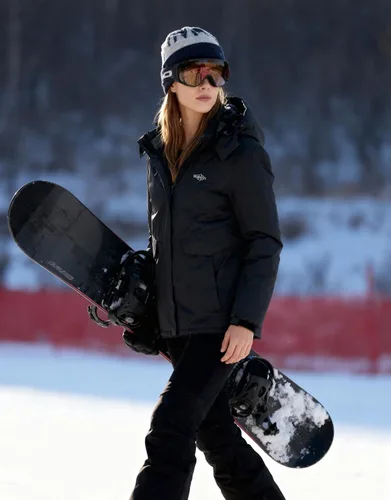 Miniatura 7 de Wantdo - Chaqueta de esquí impermeable para mujer, abrigo de invierno cálido y resistente al viento, abrigos de nieve