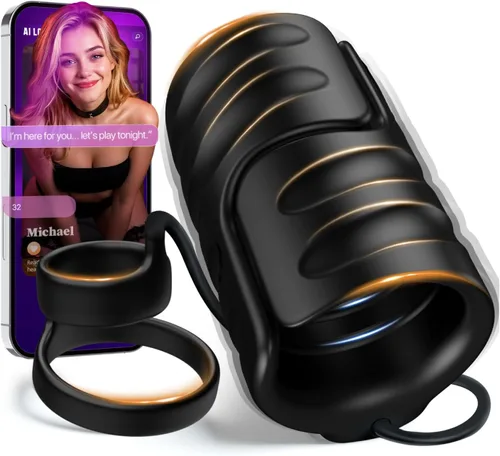 Miniatura 14 de Juguetes sexuales masculinos para hombres, masturbador masculino, vibrador de entrenamiento de pene con control por app, juguete sexual vibrador