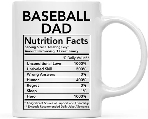 Miniatura 29 de Andaz Press Divertida taza de té de café de cerámica de 11 onzas, regalo de agradecimiento, datos nutricionales del ejército, paquete de 1, ideas