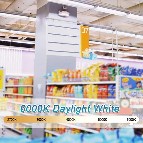 Miniatura 4 de Paquete de 4 bombillas LED T8 de 4 pies, 24 W 3000 LM, luz diurna de 6000 K, derivación de balasto, bombillas tipo B alimentadas de doble extremo