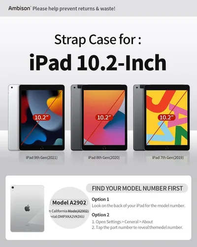 Miniatura 9 de Funda para iPad de 9ª/8ª/7ª generación, funda para iPad 10.2 2021/2020/2019, [a prueba de niños] ambison funda protectora de cuerpo completo
