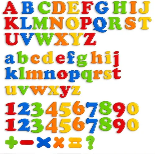Miniatura 2 de Coogam Letras magnéticas, números, alfabeto, imanes para nevera, plástico colorido ABC 123, juego de juguetes educativos, aprendizaje preescolar