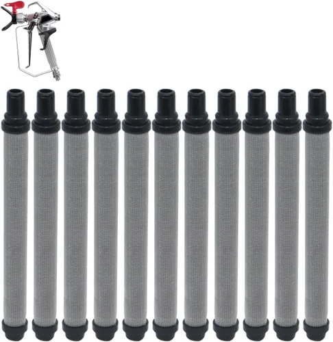 11 filtros de pistola de pulverización sin aire de malla negra 70, compatibles con Titan 581-062, 0089959, 0516732; Wagner 0089959, 0154675,