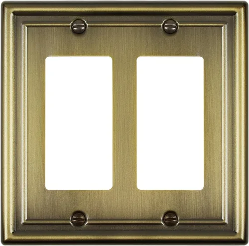 Miniatura 23 de Paquete de 2 placas decorativas de pared, placa de cubierta de toma de corriente eléctrica de níquel satinado para receptáculo, interruptor