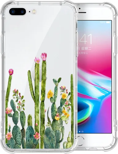 Miniatura 28 de Funda compatible con iPhone XR, TPU suave, transparente, a prueba de golpes, funda protectora transparente para iPhone XR, cactus