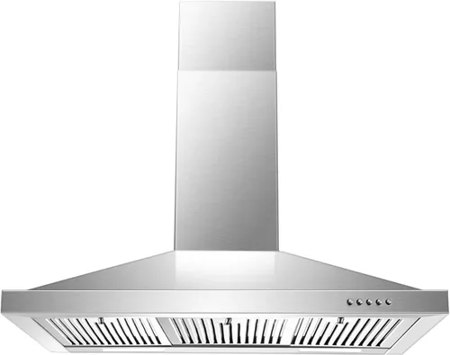 Miniatura 11 de Campana extractora de 24 pulgadas, campana de ventilación de montaje en pared en acero inoxidable con conducto convertible sin conductos/conductos