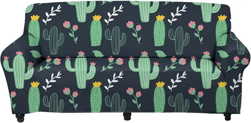 Miniatura 41 de Forchrinse Funda de sofá con estampado navajo africano para sofá de 1 cojín, funda elástica para sofá, protector de muebles para casa rural, hogar