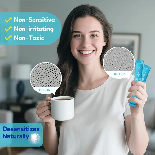 Miniatura 6 de MySmile - Enjuague bucal para dientes sensibles, lavado bucal nano hidroxiapatita, tamaño de viaje, sin flúor ni alcohol, remineralizante para mayor