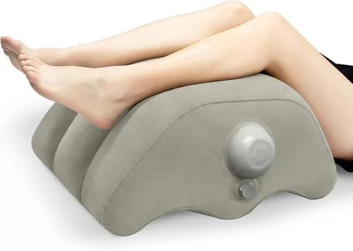Inmoredo Almohada inflable de elevación de piernas después de la cirugía, almohadas elevadoras de piernas de cuña para recuperación de lesiones,