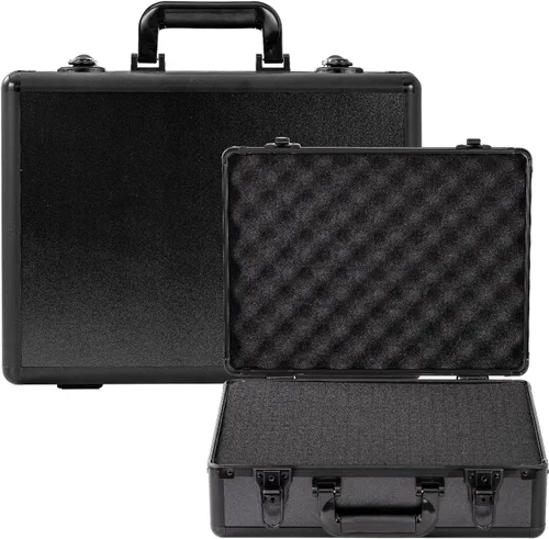 Estuche Duro de Aluminio con Espuma Estuche Duro con Espuma de 16" x 12" x 6", Estuche para Cámara con Espuma Personalizada, Adecuado para el Uso de