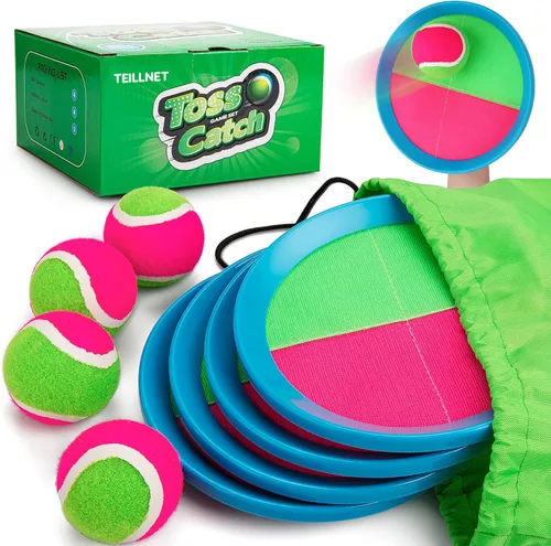Miniatura 10 de Juego de Pelota de Lanzar y Atrapar Mejorado - Juegos Familiares Juguetes para Niños para Rellenos de Calcetín - Resistente al Agua Ideal para Playa