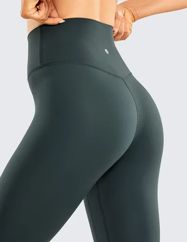 Miniatura 33 de CRZ YOGA Leggings de entrenamiento para mujer con sensación de desnudez cepillada de 25 pulgadas, pantalones de yoga de compresión de cintura alta