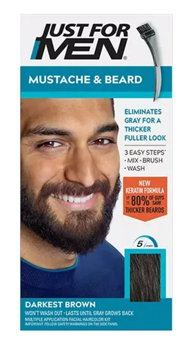 Miniatura 23 de JUST FOR MEN Gel de color para bigote y barba M-45, marrón oscuro 1 cada uno (paquete de 2)