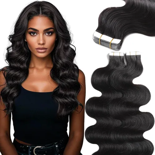 Miniatura 21 de Lacer Extensiones de cabello humano con punta en I, extensiones de cabello humano rizado lacio color negro natural, 1B de 12 pulgadas, extensiones