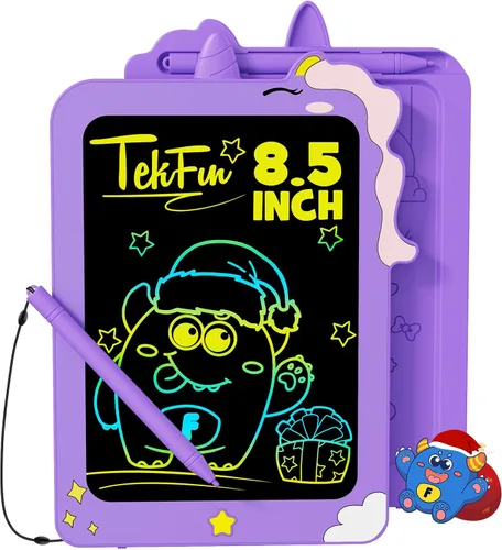 Miniatura 8 de TEKFUN Tableta de escritura LCD para niños, tablero de garabatos, juguetes de dinosaurio, juguetes esenciales de viaje para niños y niñas de 3, 4