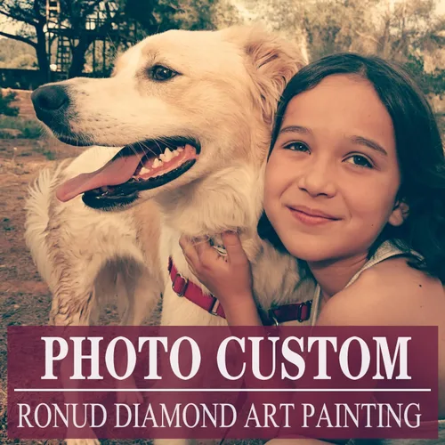 Pintura de diamante personalizada con sus fotos, cuadrada, kits de pintura de diamante personalizados para adultos, con su propia imagen