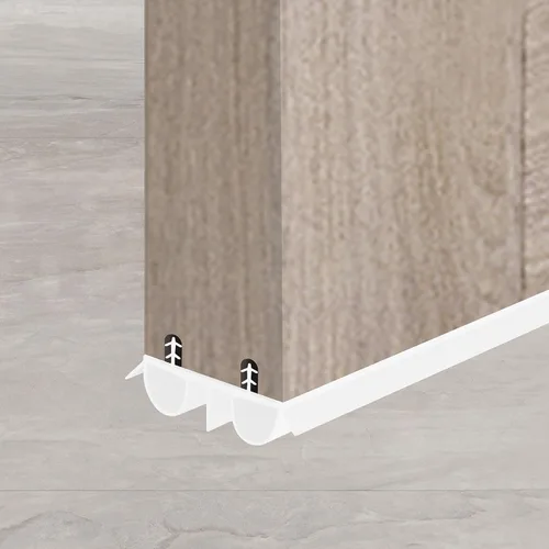 Miniatura 2 de Burlete de sellado de doble bombilla deslizante con ranura de 36 pulgadas para la parte inferior de la puerta – Sello duradero para eficiencia