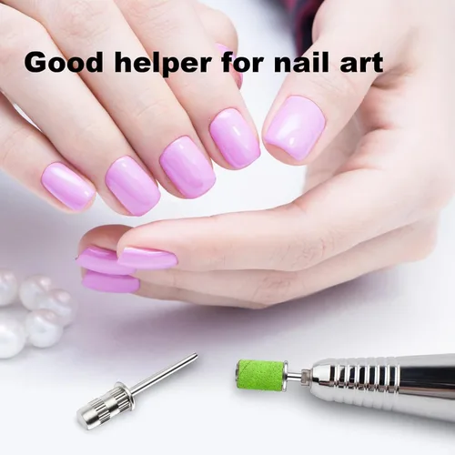 Miniatura 6 de Brocas de taladro de uñas, bandas de lijado para eje de taladro de uñas de 3/32 pulgadas, brocas para uñas, broca de mandril para uñas, brocas