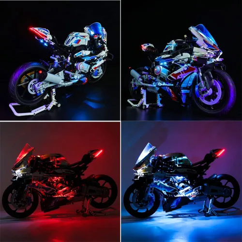 Miniatura 5 de Kit de luces LED RC para (M 1000 RR motocicleta 42130) modelo de bloques de construcción, kit de iluminación de construcción compatible con Lego