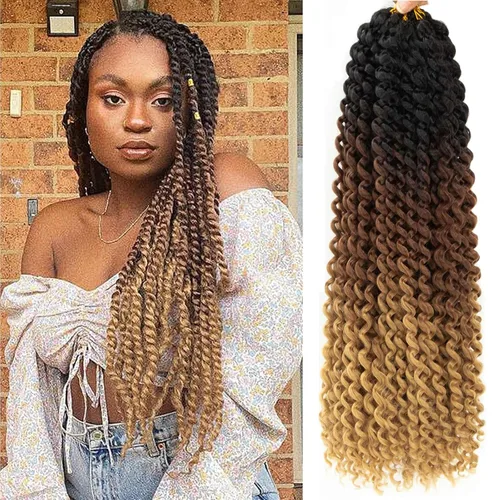 Miniatura 14 de Cabello Passion Twist de 24 pulgadas, 8 paquetes de cabello Passion Twist de ganchillo para mujeres, cabello trenzado Passion Twists largo bohemio