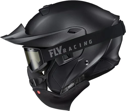 Miniatura 4 de ScorpionEXO GT930 - Casco modular de moto de nieve de aventura para clima frío con caja de respiración y bolsillos para altavoces listos