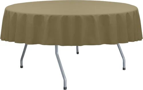 Miniatura 24 de Ultimate Textile Cotton-Feel - Mantel redondo de comedor fino de 72 pulgadas, color verde militar