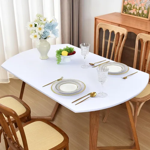 Miniatura 10 de Mantel redondo de elastano ajustable de 48 pulgadas, mantel plegable elástico de picnic, mantel elástico para mesa de patio, manteles lavables