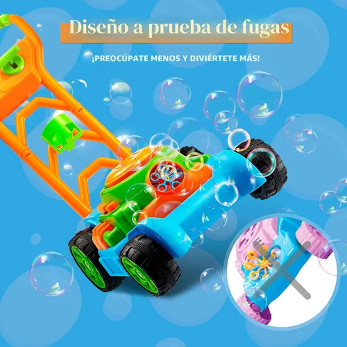 Miniatura 8 de SLOOSH - Cortacésped de burbujas para niños pequeños - Máquina de burbujas a prueba de derrames, juguete de juego de jardinería simulada para niños