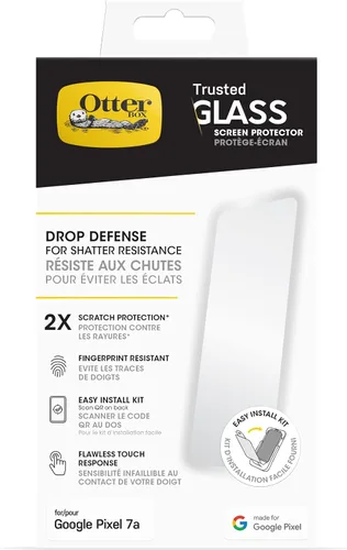 Miniatura 6 de OtterBox Protector de pantalla antimicrobiano Google Pixel 7A Alpha Flex - Transparente, ajuste de precisión, claridad de cristal, respuesta táctil