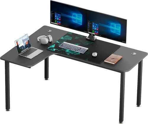 Miniatura 3 de L Desk Eureka Escritorio ergonómico de 60 pulgadas, escritorio de oficina, escritorio para juegos en casa, en forma de L, ordenador de escritorio