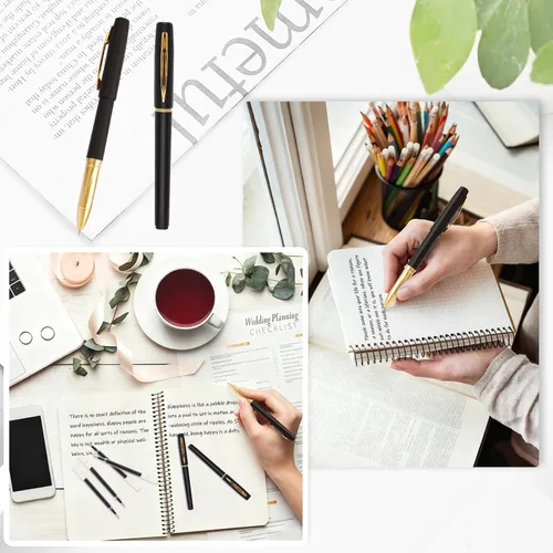 Miniatura 3 de Juego de 30 bolígrafos de gel de punta fina, tinta negra, de escritura suave, bolígrafos de gel con rodillo de 0.7 mm, para oficina