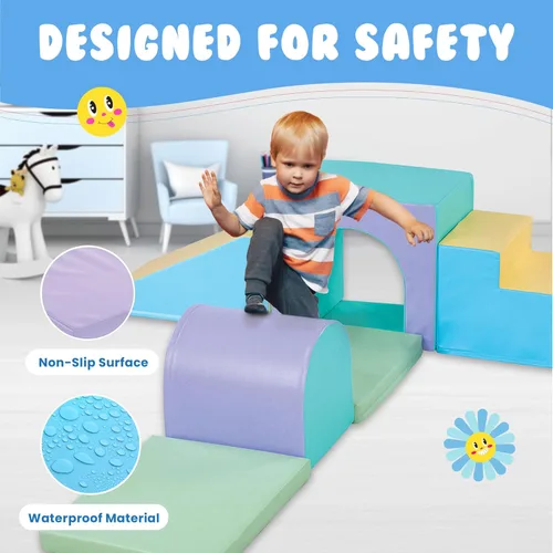 Miniatura 5 de Juguetes de escalada para niños pequeños de New Bounce - Juego de juego suave para niños - Bloques de escalada de espuma - Equipo de gimnasio seguro