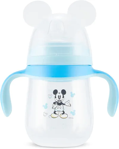 Miniatura 5 de Disney Vasos para niños pequeños, vasos para niños con chupete, sin BPA con asas, a prueba de fugas, Minnie Mouse y Mickey Mouse, regalo unisex