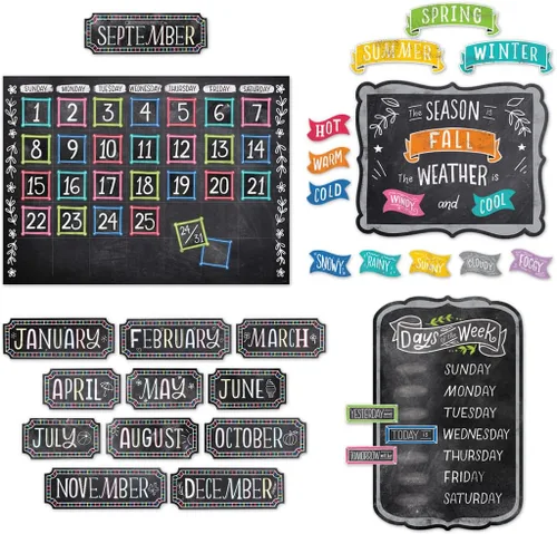 Miniatura 7 de Creative Teaching Press Bold & Bright - Juego de calendario, tablón de anuncios CTP y exhibición para el aula, 67 piezas