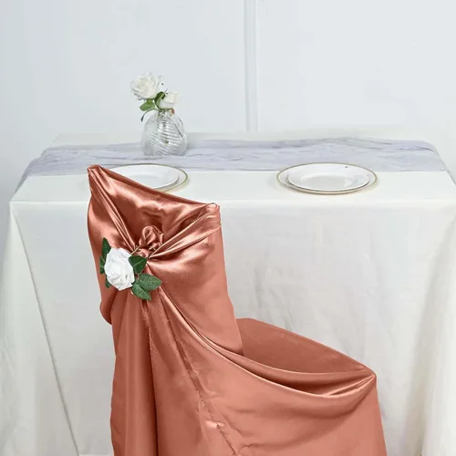 Miniatura 18 de Efavormart - Fundas para sillas de boda, plegables, de satén, universales, para fiestas, 5 unidades, se adaptan a la mayoría de las sillas, fáciles