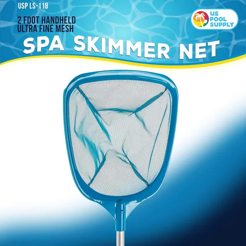 Miniatura 2 de U.S. Pool Supply Red Profesional Manual para Recoger Hojas de Spa, Bañera de Hidromasaje, Piscina con Poste de Aluminio de 12" - Bolsa Cesta