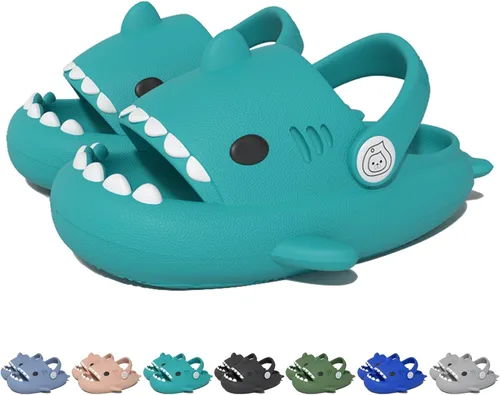 AIMINUO Sandalias de verano para niños pequeños, sandalias antideslizantes para la ducha, playa, piscina, sandalias blancas para niños y niñas,