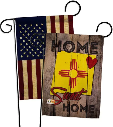 Miniatura 7 de State New Mexico Home Sweet Garden Flags 2pcs Pack Americana States USA American Territories Republic Country Particular Area Small Decorative Gift