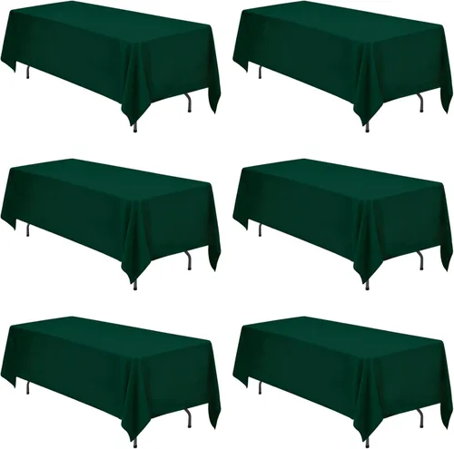 Miniatura 129 de BRILLMAX 6 Pack de Manteles Azul Marino para Mesas Rectangulares de 8 Pies 90 x 156 Pulgadas - 8 pies Mantel Rectangular a Granel de Lino