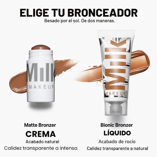Miniatura 7 de Milk Makeup Bronceador mate, aturdido (bronce claro) – 0.19 oz – Color mezclable – Acabado mate – Más de 1,000 golpes por barra – Vegano, libre